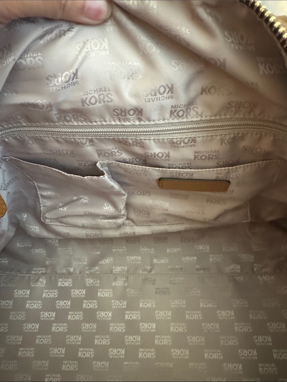 Michael Kors Brown Signature MK Canvas Duffel - Picture 8 of 13